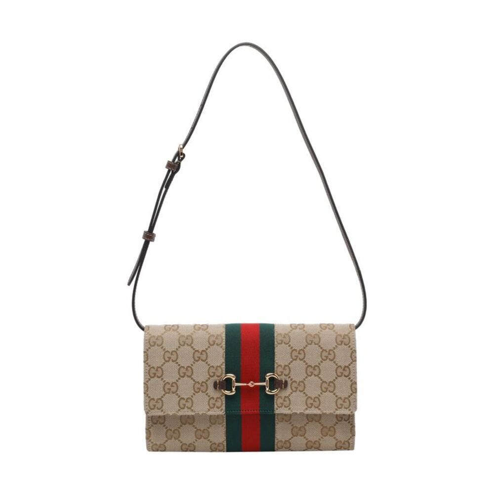 Gucci Women Gucci Horsebit Web Wallet